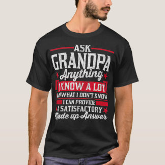 Camiseta Mens Perguntam Ao Vovô Qualquer Coisa Engraçada.