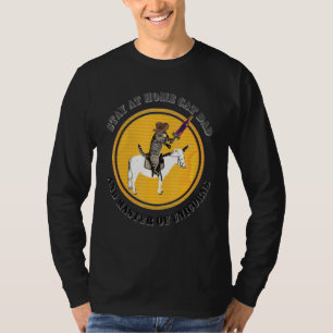 Camiseta Mens Permanecem Em Casa No Pai De Gatos E No Mestr