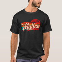 Mens Personal Name Matteo Retro Vintage First Name
