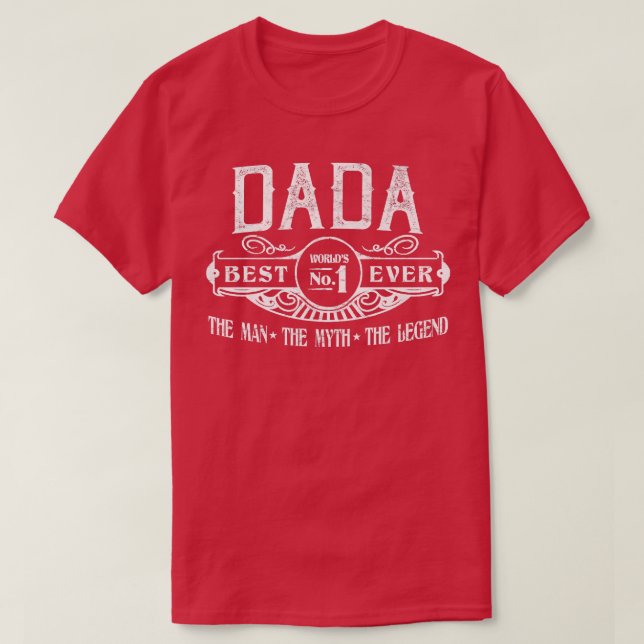 Camiseta Mens Personalized Dada Best No  (Frente do Design)