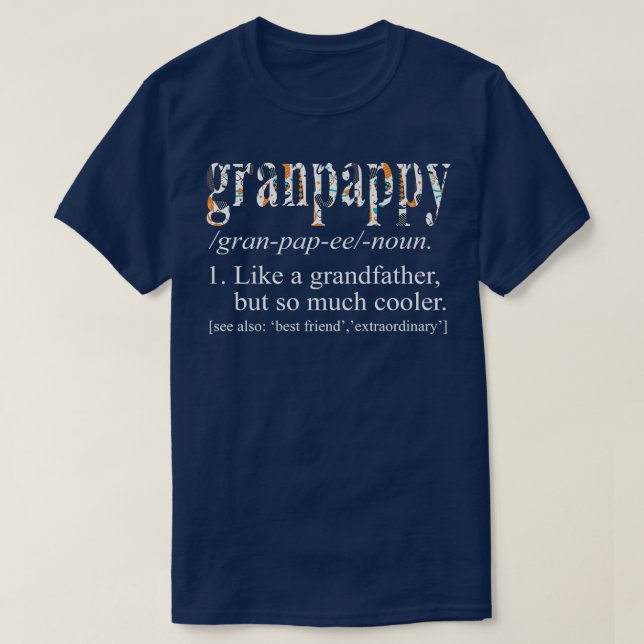 Camiseta Mens Personalized Tie Die Cool Granpappy Like a Gr (Frente do Design)