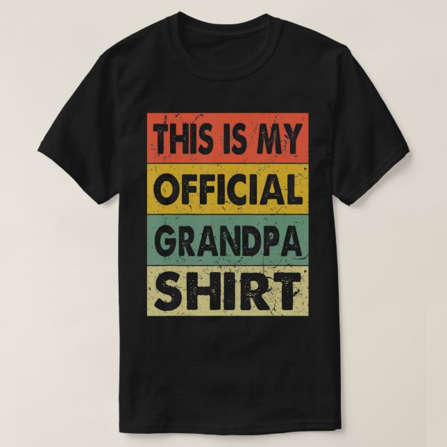 Camiseta Mens Ph This Is My Official Grandpa  Pregnancy Ann (Frente do Design)