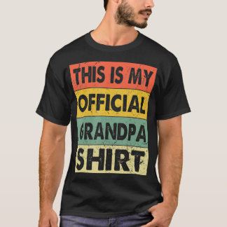 Camiseta Mens Ph This Is My Official Grandpa  Pregnancy Ann
