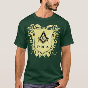 Camiseta Mens PHA Masonic Crest T Prince Hall Mason Tee