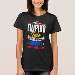 Camiseta Mens Philippine Flag Filipino Lolo Grandpa Pinoy F