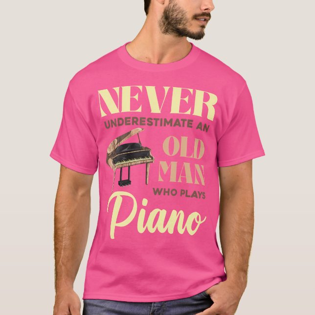 Camiseta Mens Pianist Retired Piano Player Musician Retirem (Frente)