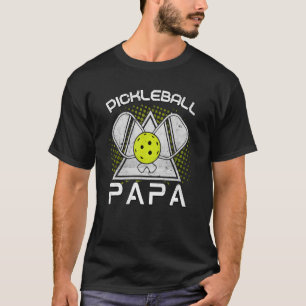 Camiseta Mens Pickleball Papa Pickleball Jogador Vovô 2
