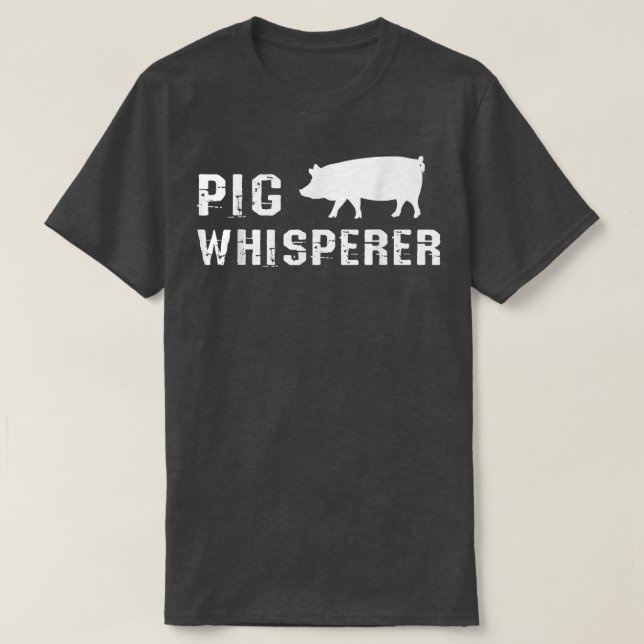 Camiseta Mens Pig Whisperer Piggery Business Farming Meat L (Frente do Design)