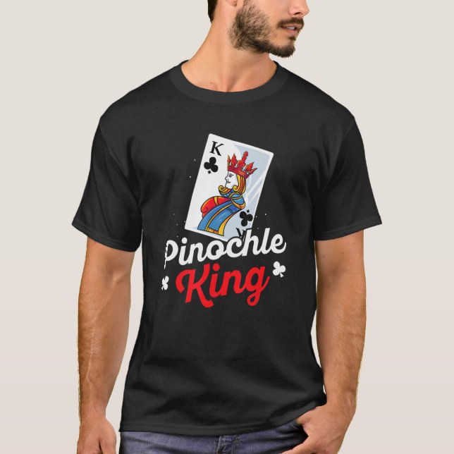 Camiseta Mens Pinochle Player   Pinochle King His And Hers  (Frente)