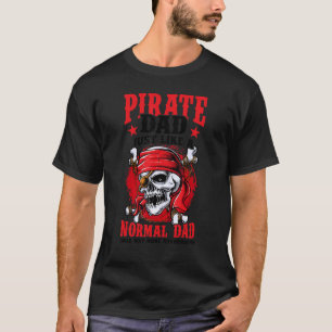 Camiseta Mens Pirate Pai Jolly Roger Freebooter Pais D