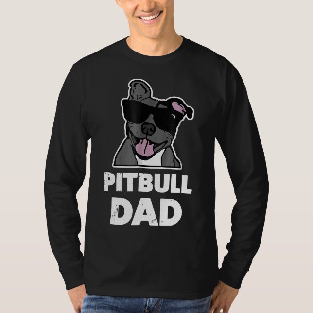 Camiseta Mens Pitbull Pai Mens Blue Nose Pit Bull (Frente)