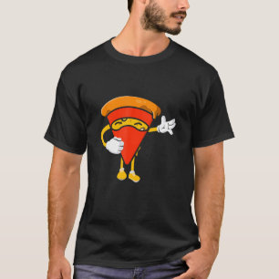 Camiseta Mens Pizza Slice Ninja Fast Comida Warrior Assassi