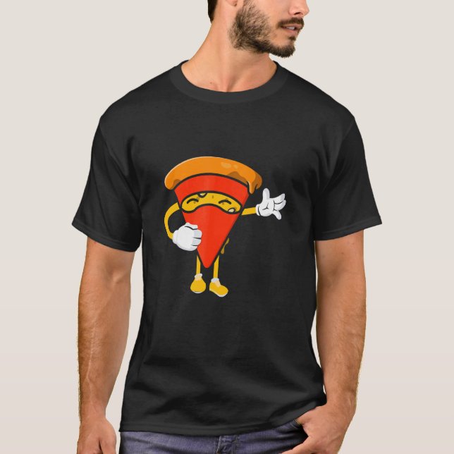 Camiseta Mens Pizza Slice Ninja Fast Comida Warrior Assassi (Frente)