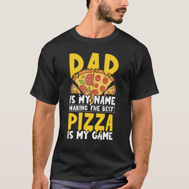 Camiseta Mens Pizzeria Professional Pizza Baker Pai - Pizza (Frente)