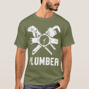 Camiseta Mens Plumber Tools Pipedad Pipe Journeyman