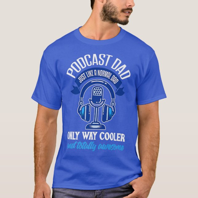Camiseta Mens Podcast Pai Engraçado Podcaster Padre Podcast (Frente)