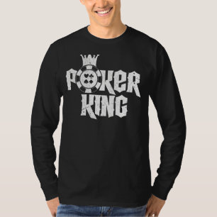 Camiseta Mens Poker King Texas Segurando em Jogando Cartões