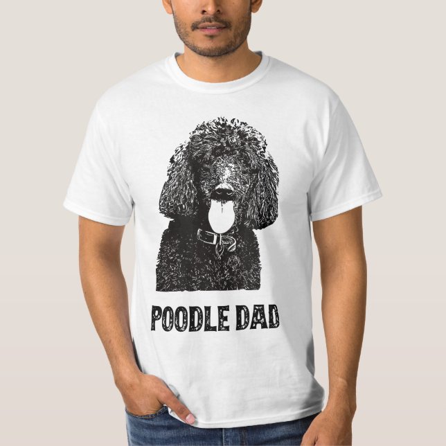 Camiseta Mens Poodle Dad - Standard Poodle Dad  (Frente)
