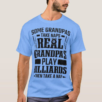 Camiseta Mens Pool Player Real Grandpas Play Billiards Seni