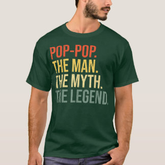 Camiseta Mens Pop O Homem O Mito O Avô Da Lenda