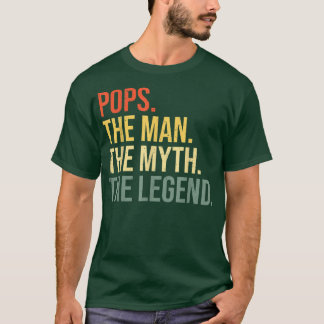 Camiseta Mens Pop O Homem O Mito O Avô Da Lenda 