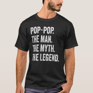 Camiseta Mens Pop Pop O Homem O Mito A Lenda Da Gra