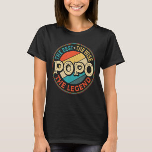 Camiseta Mens Popo O Melhor O Sábio Da Legenda Avô Fa