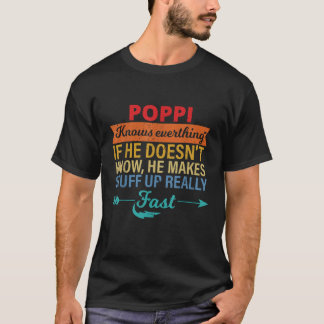 Camiseta Mens Poppi sabe tudo que o vovô é dia f