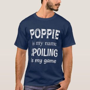 Camiseta Mens Poppie É Meu Nome Avô Especial