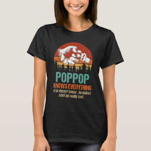 Camiseta Mens Poppop sabe tudo que é melhor para a família