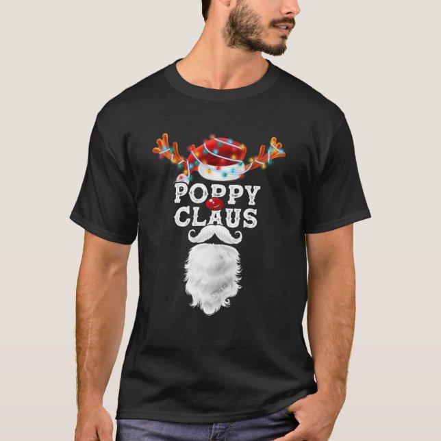 Camiseta Mens Poppy Claus Papais noeis de Natal Mães Famili (Frente)