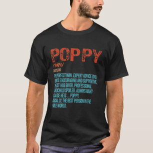 Camiseta Mens Poppy Definition Avô Vovô do Pai