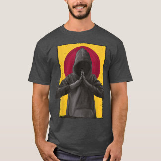 Camiseta Mens Praying Hood Japan Flag Anime