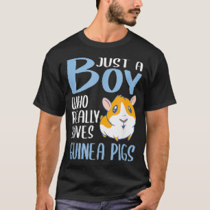 Camiseta Mens Presente Apenas Um Menino Que Ama Mesmo Suín