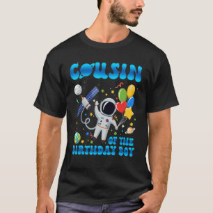 Camiseta Mens Primo Do Astronauta Do Astronauta Do Aniversá