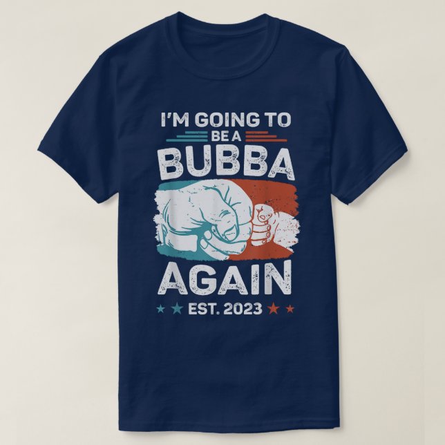 Camiseta Mens Promoted To Bubba Again Est 2023 Pregnancy An (Frente do Design)