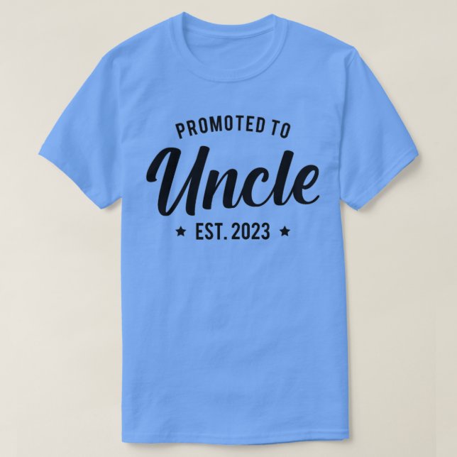 Camiseta Mens Promoted to Uncle 2023  (Frente do Design)