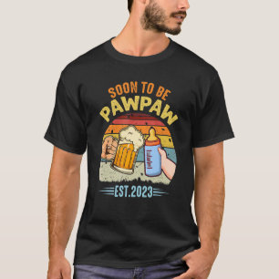 Camiseta Mens promovidos a Pawpaw est 2023 em breve para se