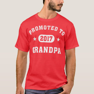 Camiseta Mens Promovidos Ao Avô 2017 Novo Avô