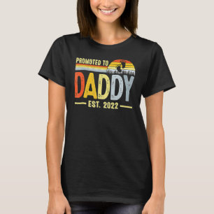 Camiseta Mens Promovidos Ao Dia de os pais Da Primeira Vez 