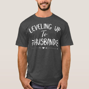 Camiseta Mens Promovidos Ao Marido Nivelando Engraçado Até