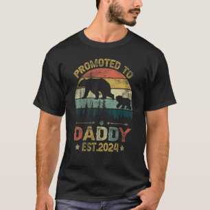 Camiseta Mens Promovidos ao Pai 2024 Engraçado pelo novo Pa