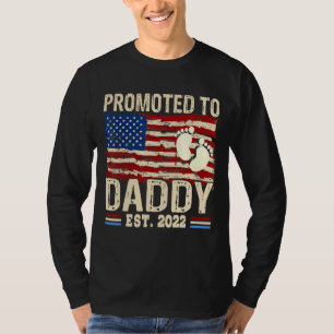 Camiseta Mens Promovidos Ao Pai De 2022, Novo papai De Band