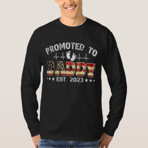 Camiseta Mens Promovidos Ao Pai De 2023, Novo papai De Band