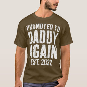 Camiseta Mens Promovidos Ao Pai De Novo 2022 Em Breve Para 