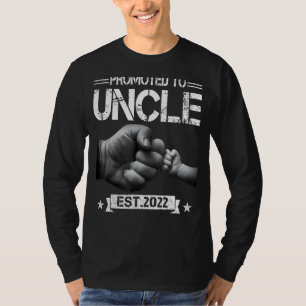 Camiseta Mens Promovidos Ao Tio 2022 Pela Primeira Vez Tio 