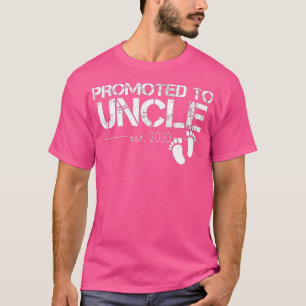 Camiseta Mens Promovidos ao Tio Est 2020 Melhor Pai Tio Gi
