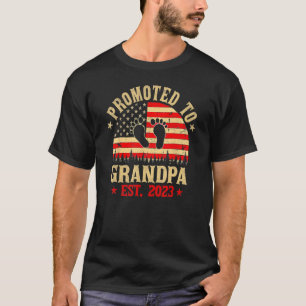 Camiseta Mens Promovidos Ao Vovô 2023 Pais Da Primeira Vez
