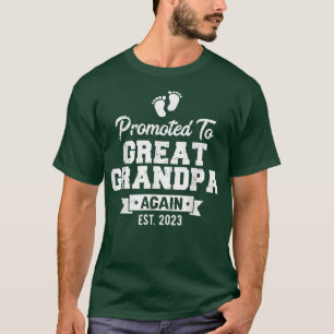 Camiseta Mens Promovidos ao Vovô Excelente Novamente Excele