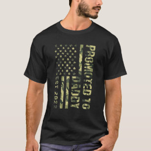 Camiseta Mens Promovidos Aos Pais Pais Da Camo Flag America